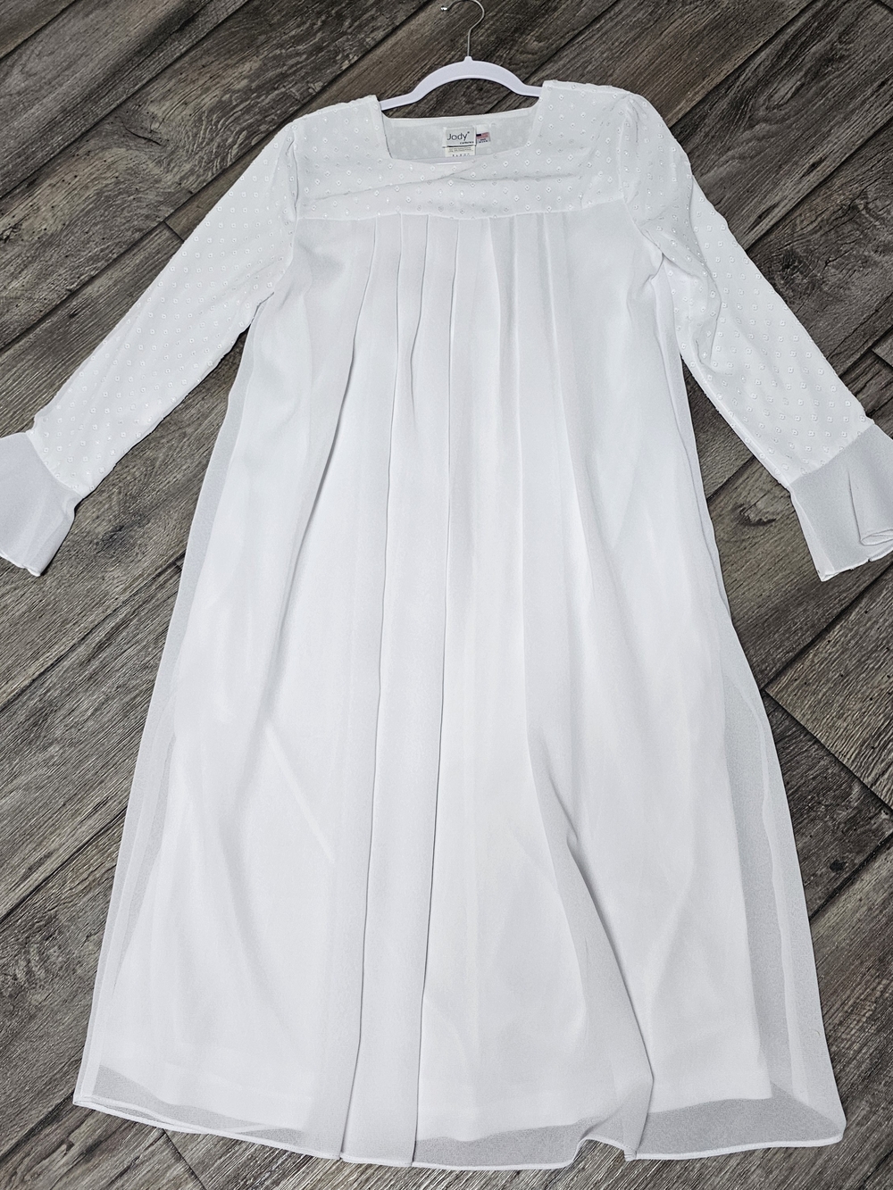 Made in USA White Midi Dress Swiss Dot Size Small Wedding‎ Graduation Baptism